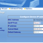 Configure Device IP address 