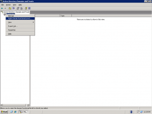 right-click Active Directory Domains and Trusts
