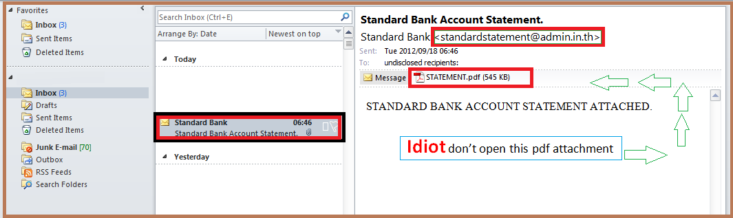 Standard Bank Account Statement Internet Banking Cyber Crime