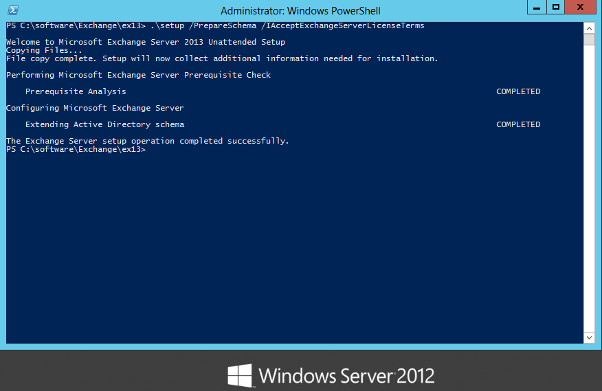 Exchange 2013 Installation