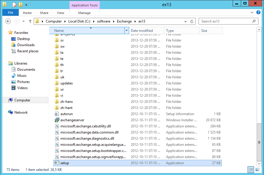 Exchange 2013 Installation