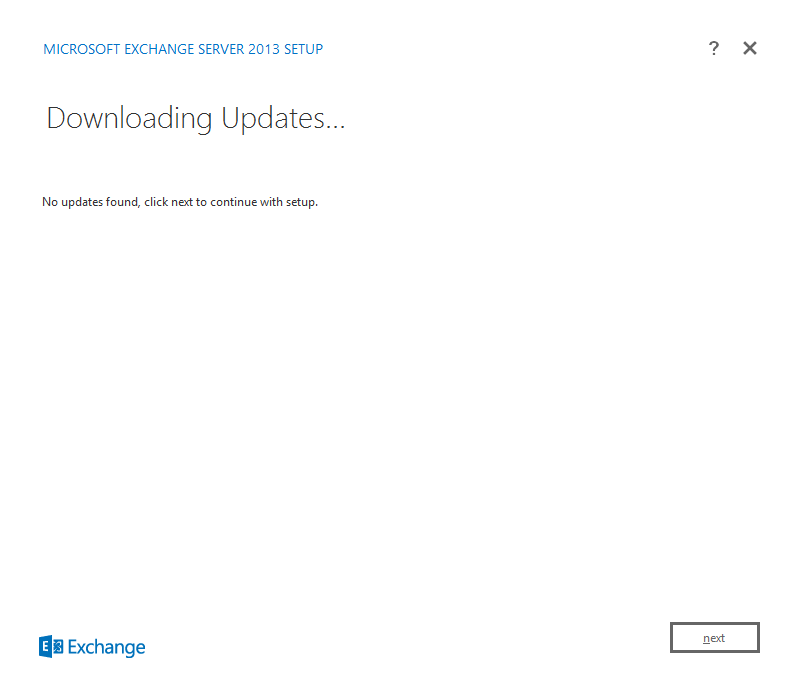 Exchange 2013 Installation