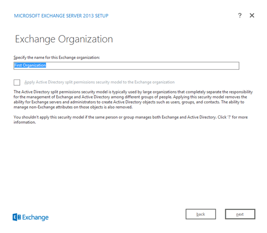 Exchange 2013 Installation