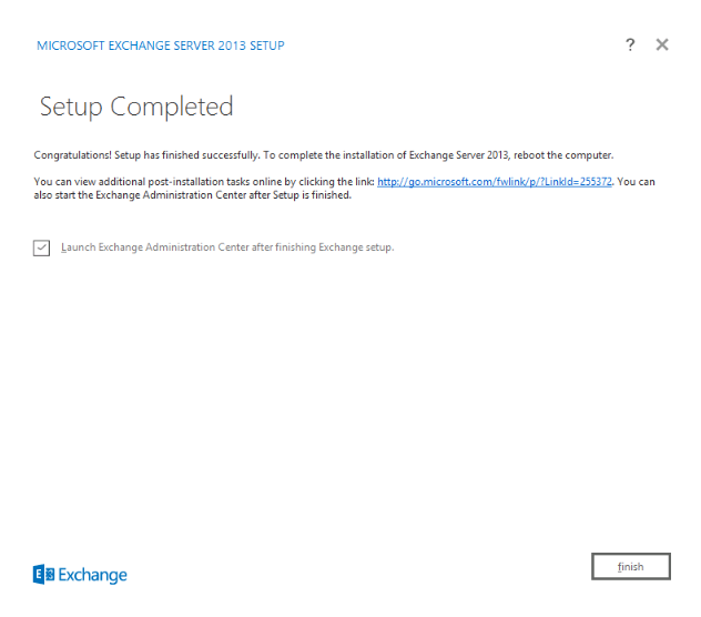 Exchange 2013 Installation